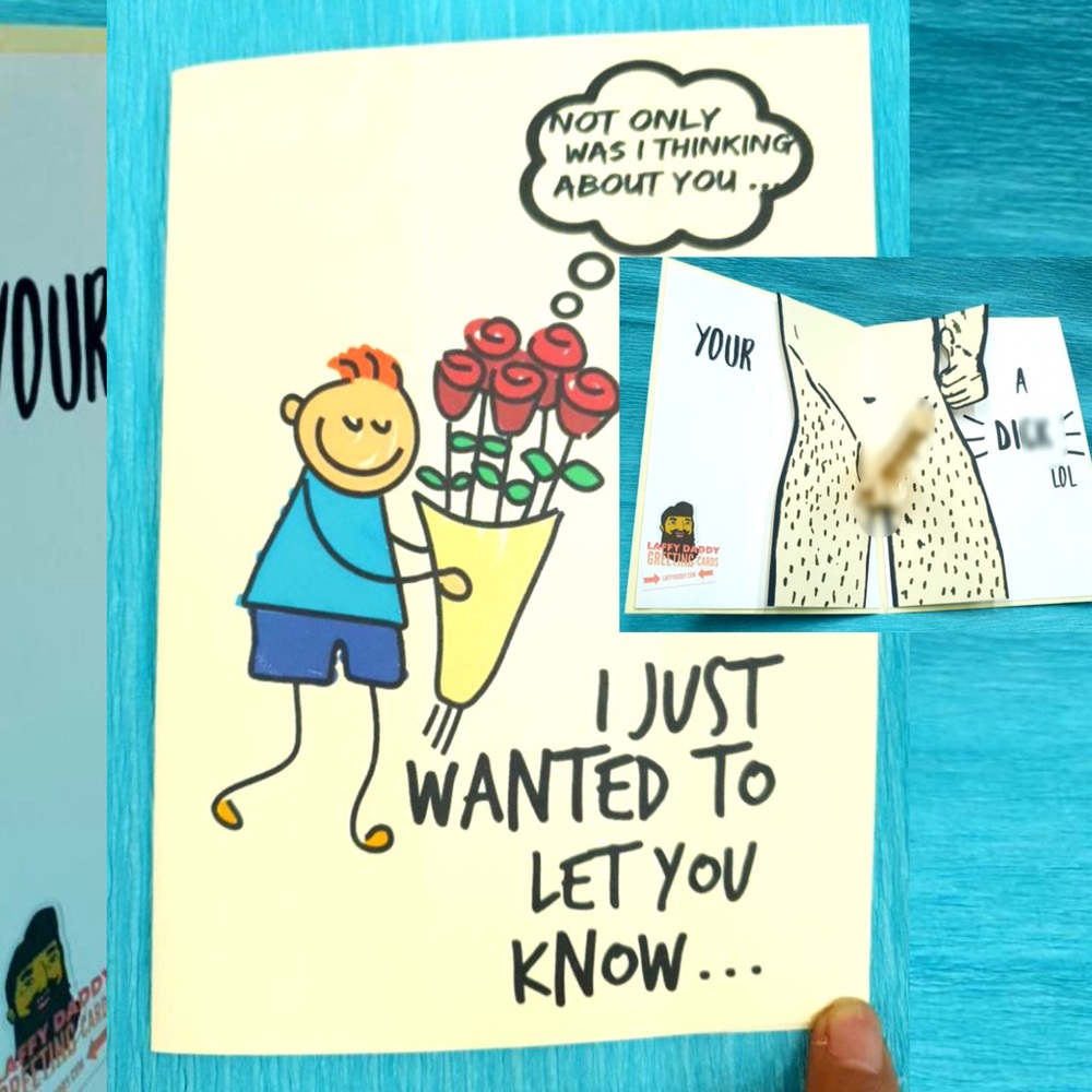 POPUP Funny Penis greetings card